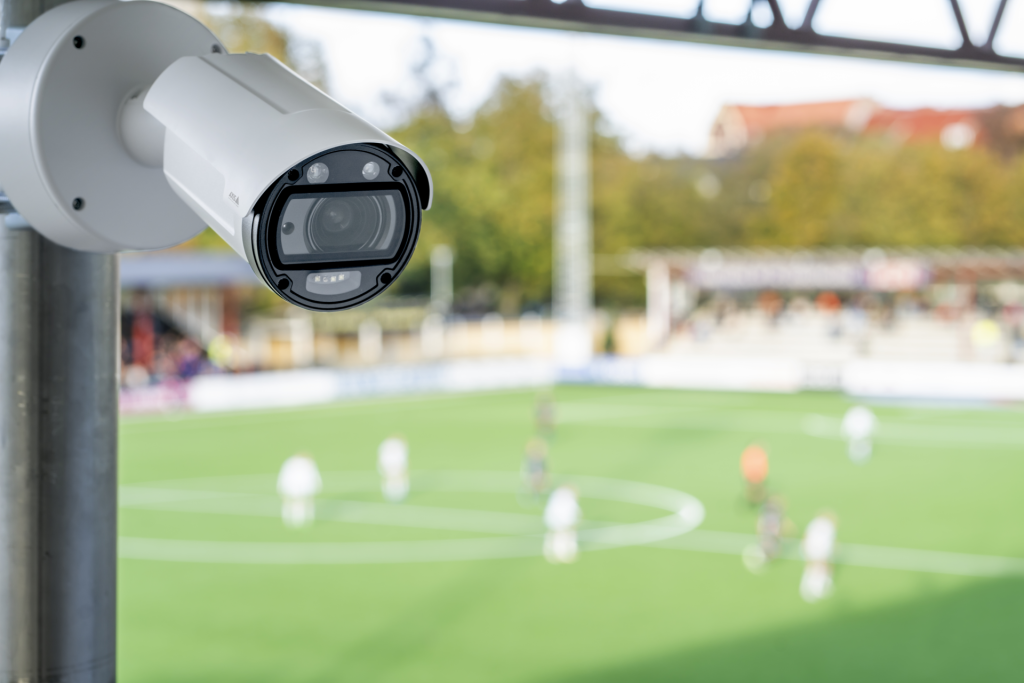 Security camera at sports event